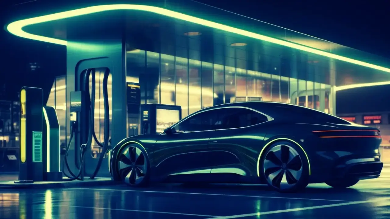 Background of an EV charging